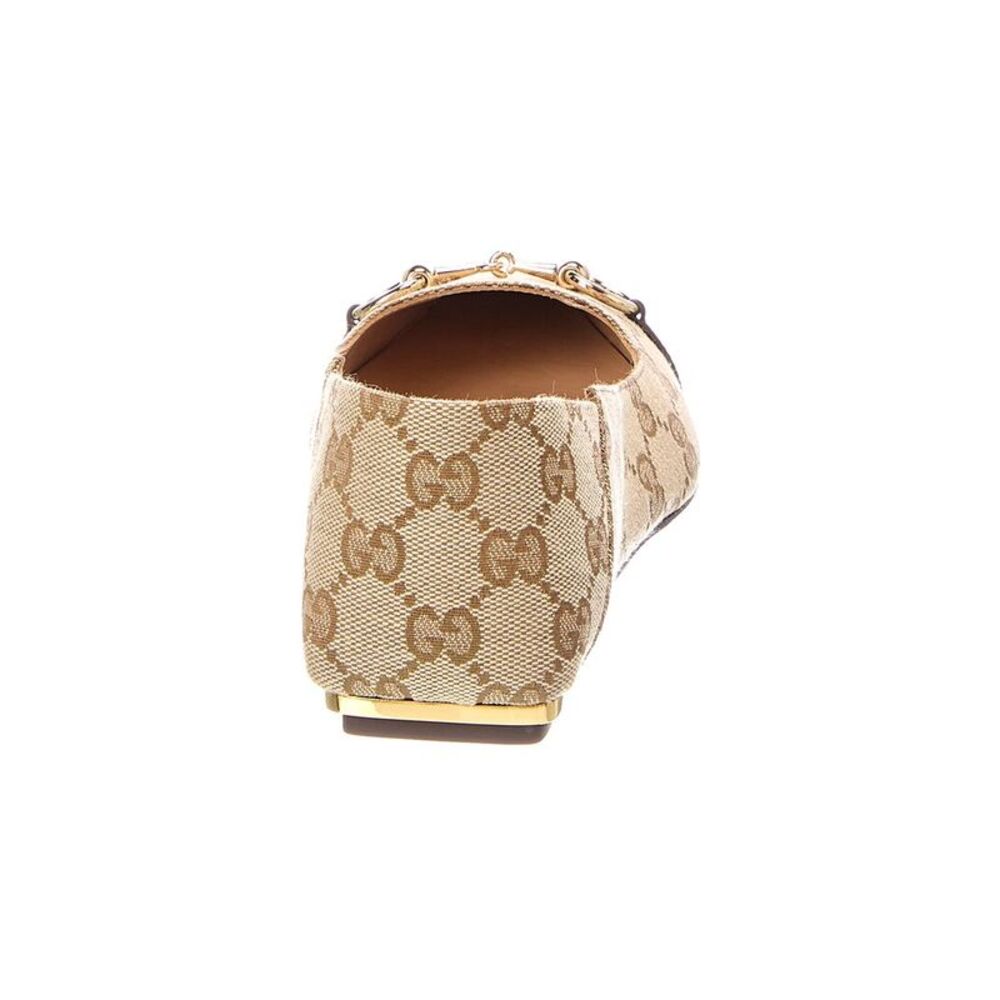 Gucci Gg Vittoria Canvas Ballerina Flat, Brown - Picture 3 of 5